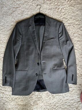J. Crew Men's Gray Suit - Jacket 38r Pants 31/32